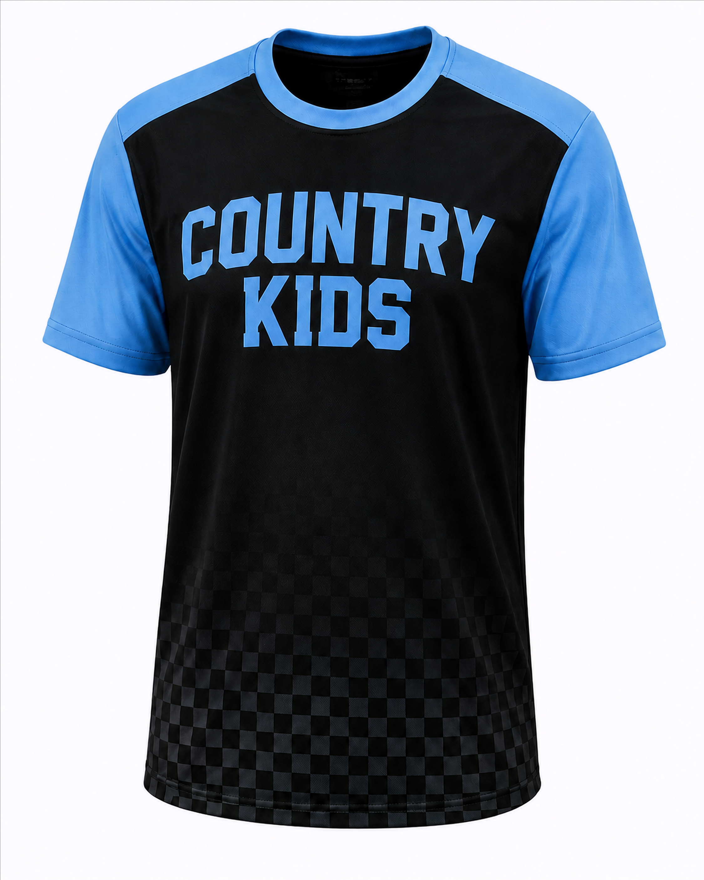 Black and blue Country Kids short-sleeve performance tee